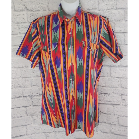 Wrangler Tops - Vintage Santa Fe Wrangler Western Shirt, Size M